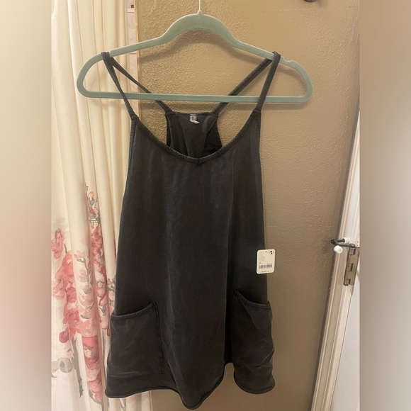 Free People Hot Shot Mini Dress Medium Black NWT - Picture 5 of 6